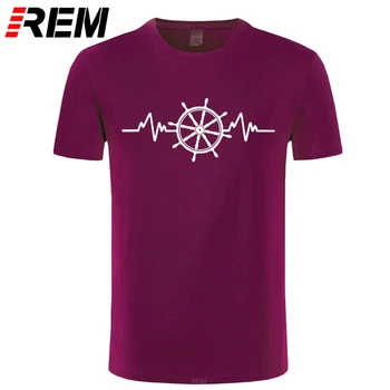 Moda T-Shirt Pentru Bărbați Stil De Vara T-Shirt Inimii Barca Yacht Căpitanul Proprietarul T-Shirt De Fitness T-Shirt
