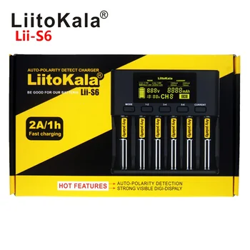 Liitokala Lii-S1lii-S2 lii-S4 lii-S6 Încărcător de baterie Auto-detectare polaritate Pentru 18650 26650 18350 18340 li-ion, Ni-MH baterii
