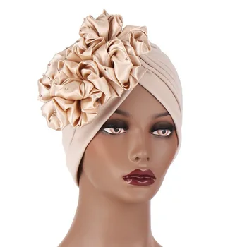 Europa și America de Moda Turban Capace pentru Femei Mare de Flori de sex Feminin Cap Împachetări Văl Musulman Capota Africane Headtie india Pălărie
