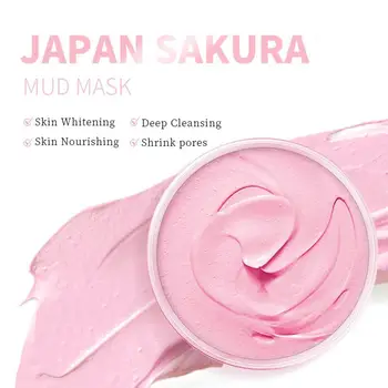 LAIKOU Japonia Sakura Lut Masca de Curatare Profunda de Albire Repara Pielea Noroi coreean Masca de Fata cu Ulei de Control Micsora Porii de Îngrijire a Pielii