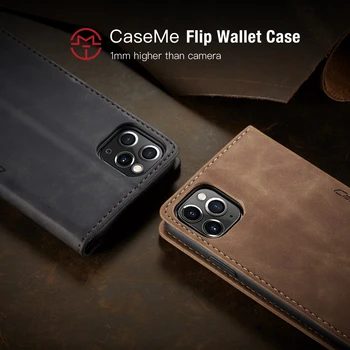 Magnetice de Afaceri din Piele de Caz Pentru iPhone 5s 6s 7 8 Plus X XS XR 11 Pro Max 12 Caz Flip Wallet Card Sloturi Poseta Vintage Acoperi