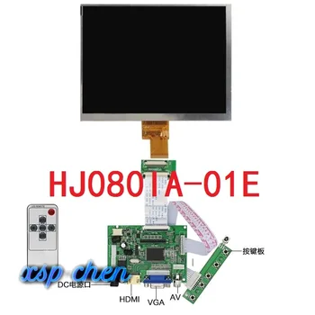 8 inch ecran lcd HJ080IA-01E 1024*768 hd IPS Display LCD + HDMI/VGA/2AV Control Driver de Placa