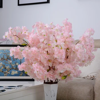 Fals Cherry Blossom Ramură de Flori Begonia Copac Sakura Stem pentru Eveniment Nunta Copac Deco Artificiale Flori Decorative Pentru Hotel