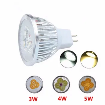 12V Bec LED MR16 lumina Reflectoarelor 3W 4W 5W LED de Mare Putere Lumina Alb Cald/Rece a CONDUS Lampă Gratuit Shippinng 10buc/lot