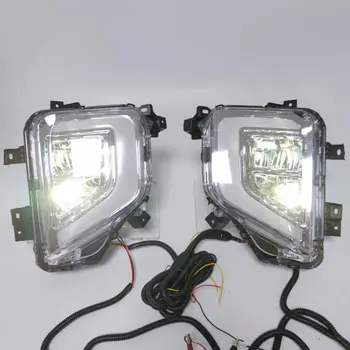 2 BUC LED DRL Lumini de Zi de Funcționare a Lămpii de Ceață Acoperă cu Galben Lampa de Semnalizare Pentru Mitsubishi Triton L200 2019 2020