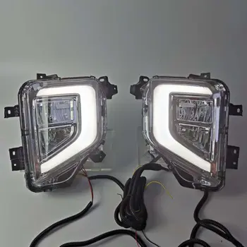 2 BUC LED DRL Lumini de Zi de Funcționare a Lămpii de Ceață Acoperă cu Galben Lampa de Semnalizare Pentru Mitsubishi Triton L200 2019 2020