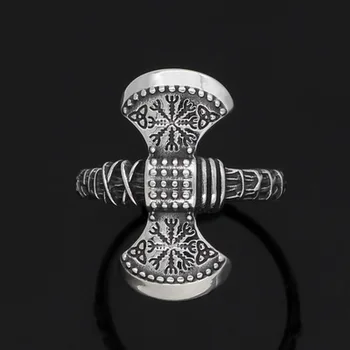 Onlysda Punk rock inele de oțel inoxidabil pentru om mitologia Nordică Viking rune Index Ring moda bijuterii cadou OSR322