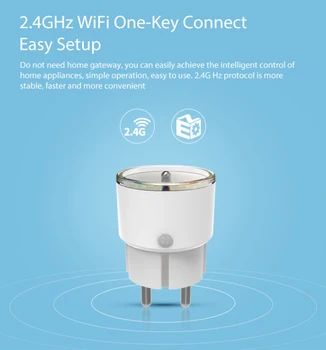 Tuya Smart Plug WiFi FR Priza 16A Putere Monitor de Sincronizare Cu Contorizare Inteligentă/Life APP Activitatea de Control Cu Alexa Google Android IOS