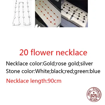 20 flori de argint 925 colier de personalitate, stil de moda de patru frunze de flori de trifoi high-end stil nou de bijuterii prietena