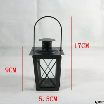 Negru/Alb Romantic Romantic Suport Lumanare Retro Agățat Lanterna Lampa Decor Pentru Cină Acasă Jun13
