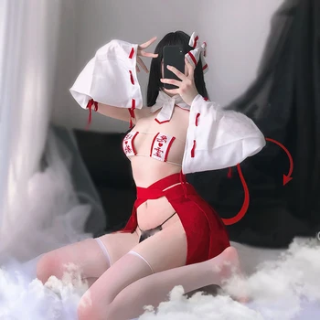 Femei Lenjerie Sexy Set Kimono-Îmbrăcăminte Vrăjitoare Uniformă de Lux Sexy Costume Drăguț Pentru a se Potrivi pentru Fete Japoneze Anime Cosplay Menajera