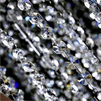 1M 14mm Cristal Octogon Margele Lanțuri Sticla de Cristal Agățat Strand Ghirlande Pentru Acasă Nunta Stralucind Decor