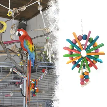 Creative Roată De Lemn Jucărie De Mestecat Pasăre Consumabile Pentru Animale De Companie Papagal Musca Jucărie Distractiv Pasăre Jucărie Colivie Accesorii