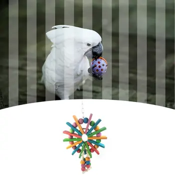 Creative Roată De Lemn Jucărie De Mestecat Pasăre Consumabile Pentru Animale De Companie Papagal Musca Jucărie Distractiv Pasăre Jucărie Colivie Accesorii