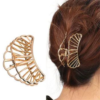 Moda Geometrică Pătrat Luna De Păr Gheare Femei Vintage Păr Bijuterii De Aur De Metal De Păr Crab Clip De Nunta Accesorii De Par Hairpin