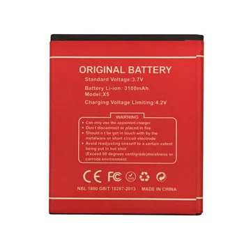3.7 V 3100mAh Culoarea Roșie a Bateriei pentru DOOGEE X5/X5 Pro Li-ion pentru DOOGEE X5/x5 Pro-Smartphone cu Baterie de schimb