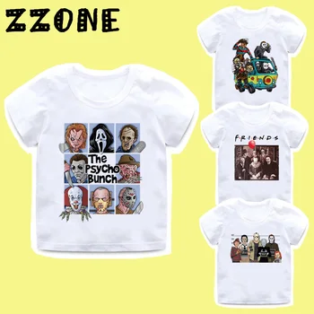 Băieți Fete Masacrul Mașină de Desene animate tricou Copii Film de Groază Criminal Jason Amuzant Haine Copii, Bluze Copii T-shirt
