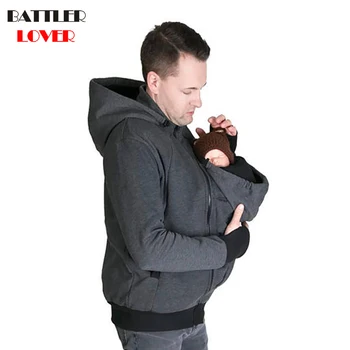 2018 Primavara Toamna Kangaroo Baby Carrier Hoody Hanorace Hanorac Pentru Tatăl Babywearing Jacheta Multifunctionala Cangur Haine