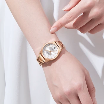MINI FOCUS Femei Ceasuri de Lux de Brand de Moda Casual, Doamnelor Cuarț Ceas rezistent la apa Rose Gold Curea din Otel Inoxidabil Ceasuri de mana