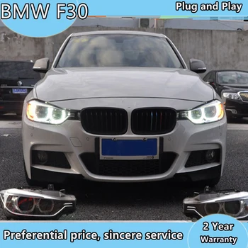 Styling auto pentru BMW 316i 320i 328i 335i Faruri 2013-F30 F35 LED Faruri LED Angel Eyes Faruri de asamblare