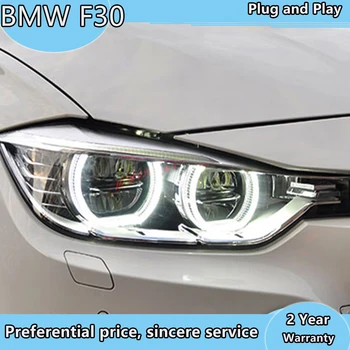 Styling auto pentru BMW 316i 320i 328i 335i Faruri 2013-F30 F35 LED Faruri LED Angel Eyes Faruri de asamblare