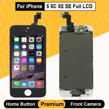 Set complet Pentru iPhone 5 5S 5C SE LCD Full Ansamblul Touch Screen Display pentru iphone SE 5S Camera Frontală+Butonul Home Nu Mort Pixles