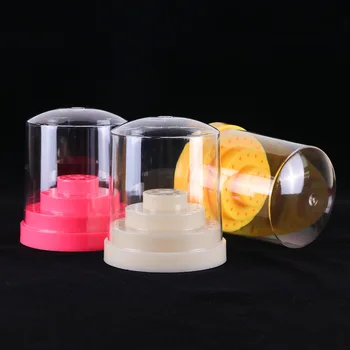 Colorate Unghii Acrilice Burghiu Cutter Cutie De Depozitare Instrumente Nail Art Afișa 48 De Găuri Rotunde Suportul Manichiura Container