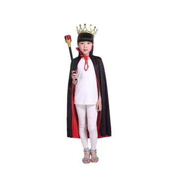 Adult Vrăjitoare Lungi Mantii Negre, Capota Cape costume de halloween pentru femei barbati si Barbatii vampir gotic înfricoșător de Lux cosplay copii copii