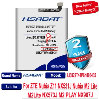 HSABAT 0 Ciclul de 4450mAh Baterie pentru ZTE Nubia Z11 Li3829T44P6h806435 NX531J Nubia M2 Lite M2Lite NX573J M2 JUCA NX907J