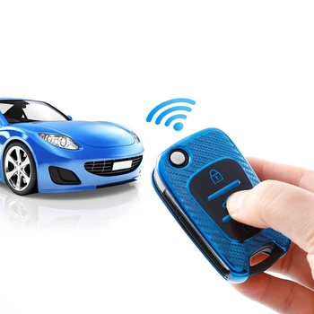 Fibra de Carbon TPU mașină de caz-cheie Pentru Kia Ceed Picanto Sportage Pentru Hyundai i20 i30 ix35 Accesorii Auto telecomanda breloc nou