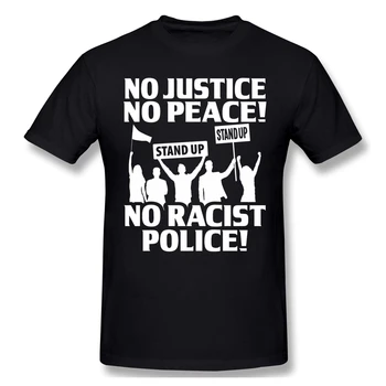 Viețile negrilor contează anonim George Floyd T-Shirt pentru Bărbați Nu există Justiție, Nu există Pace Fără Rasist Poliție Tricou