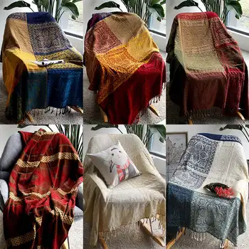 Canapea pătura Pături Ciucure Culori Colorate Boem Chenille Pleduri Decorative Aruncă pe Canapea/Pat mare Cobertor Pătură