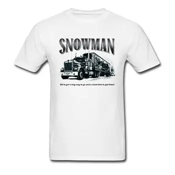 Smokey N Bandiți T-shirt om de Zăpadă Tricou Barbati Camionagiu Iubitor de Masina Tricou Tatăl Cadou de Ziua Haine de Bumbac Alb Streetwear Retro