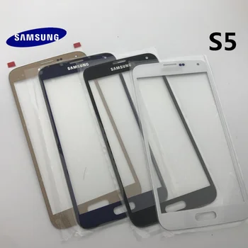 Original Full Locuințe Caz Capacul din Spate Ecran Frontal Lentile de Sticlă+corp Mijloc Samsung Galaxy S5 G900 G900F I9600 Piese