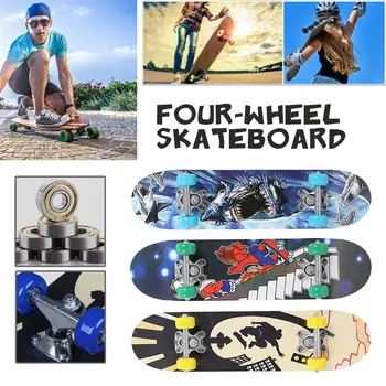 Skate-Bord Complet Skateboard Din Lemn De Arțar 3 Stil De Mare Viteză Hoverboard Populare Adolescenți Toy Scooter La Modă Longboard