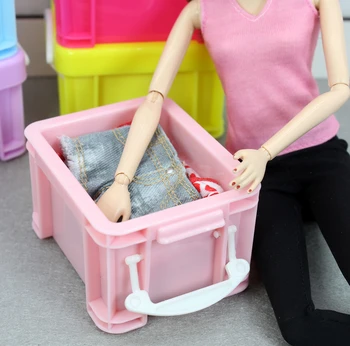 1buc Mini Cutie Depozitare Pentru Barbie Kurhn Blyth Licca 1/6 original bjd Papusa cai Accesorii de Mobilier casa da boneca
