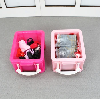 1buc Mini Cutie Depozitare Pentru Barbie Kurhn Blyth Licca 1/6 original bjd Papusa cai Accesorii de Mobilier casa da boneca