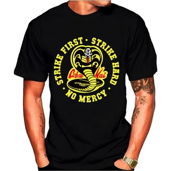 Barbati Tricou Cobra Kai Tricou Grevă Greu Lovi În Primul Rând Nici O Milă Tricou Camiseta Bărbați Îmbrăcăminte