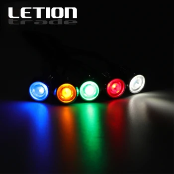 5PCS 8mm Metal Indicator de lumină LED-uri impermeabil lampă de Semnalizare 12V 24V 220v Sferice lampa indicatoare Roșu Galben Alb Verde Albastru