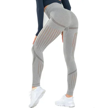 Sexy Înaltă Talie Pantaloni De Yoga Fără Sudură Femei Jambiere Sport Rapid Uscat Fitness Solid Antrenament Atletic Lungi Colanti Sport De Fete