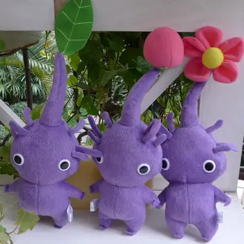 Pikmin Joc Jucărie de Pluș papusa casa Decor jucărie de pluș umplute păpușă jucărie Set de Floare Violet Frunze Bud 8