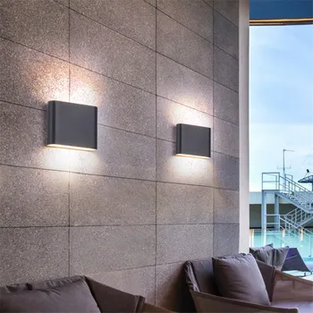 Modernă cu Led-uri Impermeabil în aer liber, în Sus în Jos Lampa de Perete IP65 Aluminiu 6W/12W LED Lumina de Perete de Interior Decorat Tranșee de Perete NR-159
