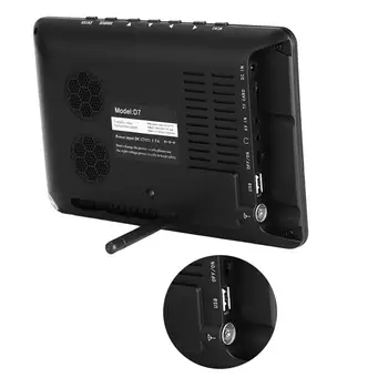 LEADSTAR 7 Inch, Portabil Tv DVB-T/T2 Masina Digital TV Analog USB TF-Card RMVB/AVI/MPEG/MKV/MOV Mini Televizor Player