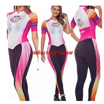 2020 Aofly cu Mânecă Scurtă, pantaloni lungi Femei skinsuit Macaquinho Ciclismo Feminino Biciclete Jersey Bicicleta Haine Du-te pro Salopeta