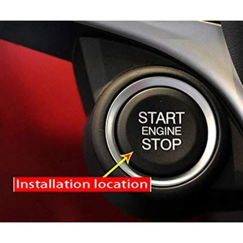 ABS Motor Auto Start-Stop Buton Comutator Capac Ornamental pentru Alfa Romeo Giulia Stelvio 2017 2018 (Roșu)