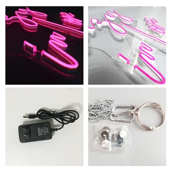 În aer liber, Transparent Acrilic Nebun în dragoste Flex Led-uri Personalizate Semn de Neon Lumina Ins Agățat de Perete Decor nunta