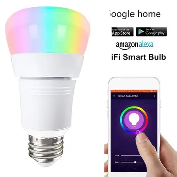 WiFi Bec RGB Lumina Inteligent 15W Telefon Mobil de la Distanță de Control Bec Inteligent Wireless Smart Home Automation Lampa Pentru Alexa de Start Google
