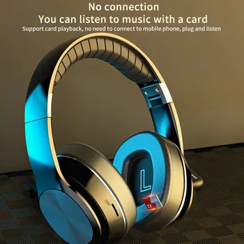 Pliabil Căști Wireless Gaming Headset cu Microfon Suport TF Card Profesional Bluetooth Căști de Anulare a Zgomotului