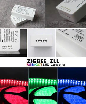 Wireless WiFi 2ID DC12-24V GLEDOPTO RGB+CCT Zigbee Smart LED Strip Controler Inteligent de a Lucra Acasă Pod Amazon Alexa Echo