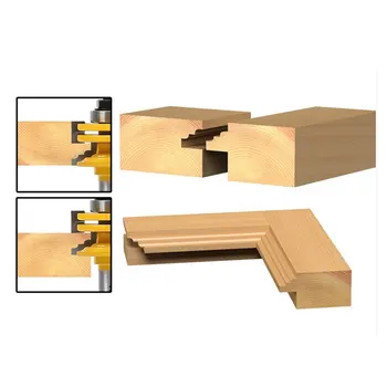 1 buc 1/2 inch Coadă Ușă de Sticlă Feroviar & Stile Reversibile Router Pic din Lemn de Instrument de Tăiere pentru prelucrarea lemnului router biți